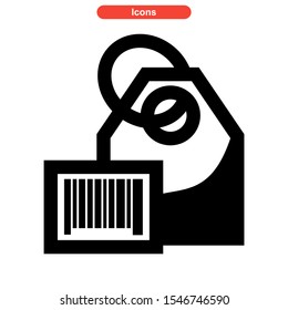 barcode icon isolated sign symbol vector illustration - high quality black style vector icons
