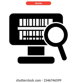 barcode icon isolated sign symbol vector illustration - high quality black style vector icons
