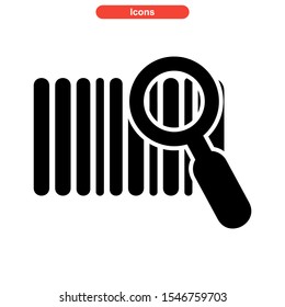 barcode icon isolated sign symbol vector illustration - high quality black style vector icons
