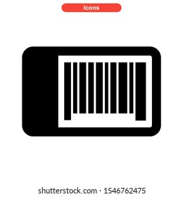 barcode icon isolated sign symbol vector illustration - high quality black style vector icons
