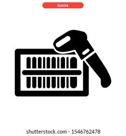 barcode icon isolated sign symbol vector illustration - high quality black style vector icons
