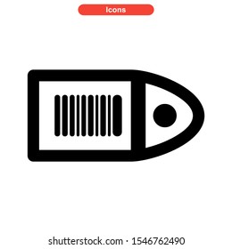 barcode icon isolated sign symbol vector illustration - high quality black style vector icons

