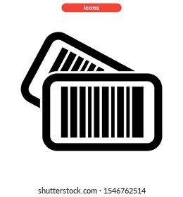 barcode icon isolated sign symbol vector illustration - high quality black style vector icons

