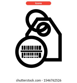 barcode icon isolated sign symbol vector illustration - high quality black style vector icons
