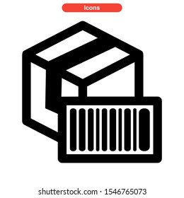 barcode icon isolated sign symbol vector illustration - high quality black style vector icons
