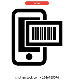 barcode icon isolated sign symbol vector illustration - high quality black style vector icons
