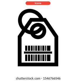 barcode icon isolated sign symbol vector illustration - high quality black style vector icons

