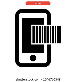 barcode icon isolated sign symbol vector illustration - high quality black style vector icons
