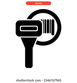 barcode icon isolated sign symbol vector illustration - high quality black style vector icons
