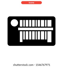 barcode icon isolated sign symbol vector illustration - high quality black style vector icons

