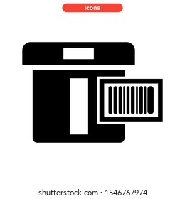 barcode icon isolated sign symbol vector illustration - high quality black style vector icons
