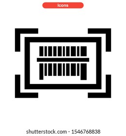 barcode icon isolated sign symbol vector illustration - high quality black style vector icons
