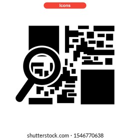 barcode icon isolated sign symbol vector illustration - high quality black style vector icons
