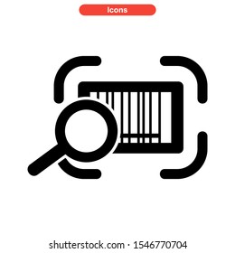 barcode icon isolated sign symbol vector illustration - high quality black style vector icons
