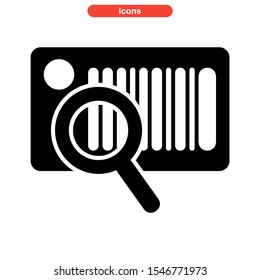 barcode icon isolated sign symbol vector illustration - high quality black style vector icons
