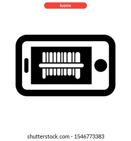 barcode icon isolated sign symbol vector illustration - high quality black style vector icons
