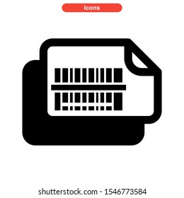 barcode icon isolated sign symbol vector illustration - high quality black style vector icons
