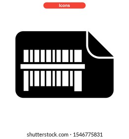 barcode icon isolated sign symbol vector illustration - high quality black style vector icons
