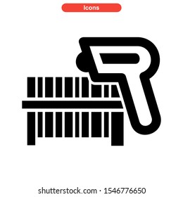 barcode icon isolated sign symbol vector illustration - high quality black style vector icons
