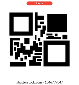 barcode icon isolated sign symbol vector illustration - high quality black style vector icons
