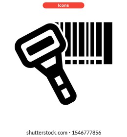 barcode icon isolated sign symbol vector illustration - high quality black style vector icons
