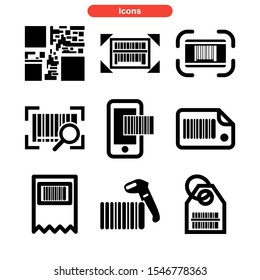 barcode icon isolated sign symbol vector illustration - Collection of high quality black style vector icons
