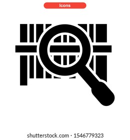 barcode icon isolated sign symbol vector illustration - high quality black style vector icons
