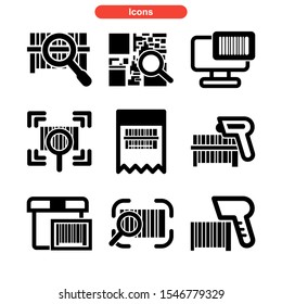 barcode icon isolated sign symbol vector illustration - Collection of high quality black style vector icons
