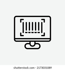  icono de código de barras, icono de cadena de suministro aislado en fondo gris claro, perfecto para sitio web, blog, logotipo, diseño gráfico, medios sociales, interfaz de usuario, aplicación móvil