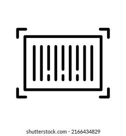 Barcode Icon. Line Art Style Design Isolated On White Background