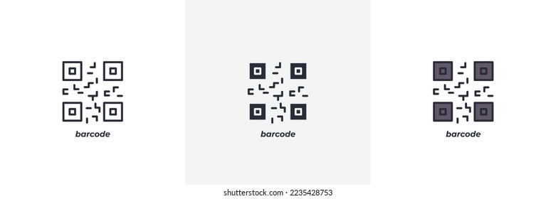 barcode icon. Line, solid and filled outline colorful version, outline and filled vector sign. Idea Symbol, logo illustration. Vector graphics