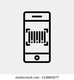 Barcode icon in line style about black friday, use for website mobile app presentation