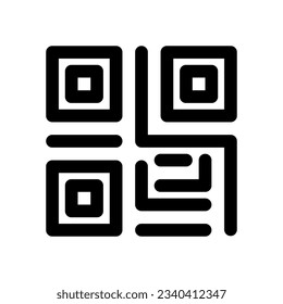 barcode icon line style vector