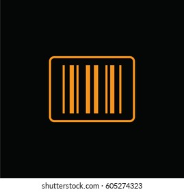Barcode icon. Linear style. Isolated vector.
