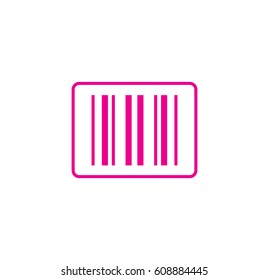 Barcode icon. Linear style. Isolated vector.