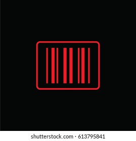 Barcode icon. Linear style. Isolated vector.