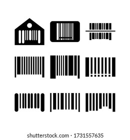 icono de código de barras o logotipo símbolo de signo aislado ilustración vectorial - Colección de iconos vectoriales de estilo negro de alta calidad
