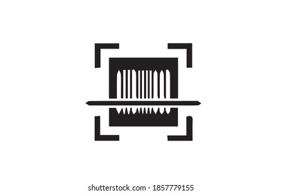 icono de código de barras o logotipo símbolo de signo aislado ilustración vectorial - iconos vectoriales de estilo negro de alta calidad.