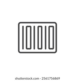 Barcode icon Logo symbol outline set