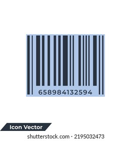 barcode icon logo vector illustration. Check code symbol template for graphic and web design collection