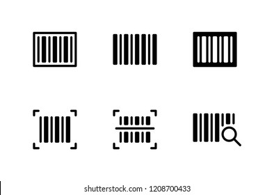 Barcode Icon Logo Vector Symbol. Barcode Scanner Icon