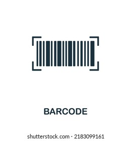 Barcode icon. Monochrome simple line Retail icon for templates, web design and infographics