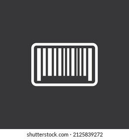 Barcode icon on grey background