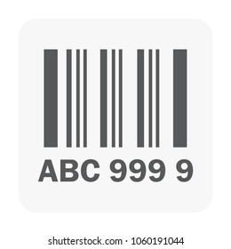 Barcode icon on white.