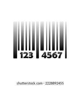 barcode icon on a white background, vector illustration