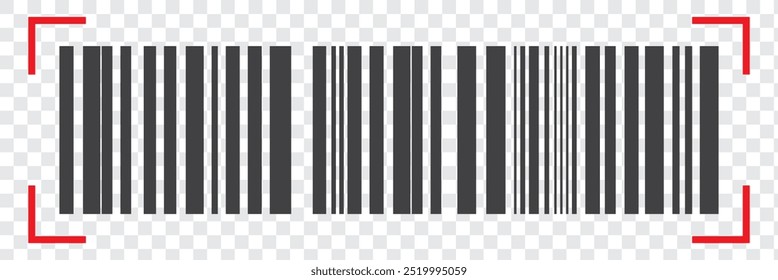 barcode icon on white background. Black bar code icon for your web site design, logo, app, UI. Symbol about shopping concept. flat style. EPS 10.
