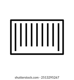barcode icon. Outline style design isolated on white background