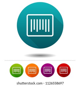 Barcode icon. Price scan symbol sign. Web Button.
