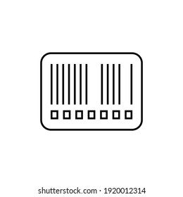 
Barcode icon, qr code scanner icon in flat black line style, isolated on white background 