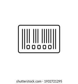 
Barcode icon, qr code scanner icon in flat black line style, isolated on white background 